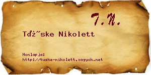 Tüske Nikolett névjegykártya